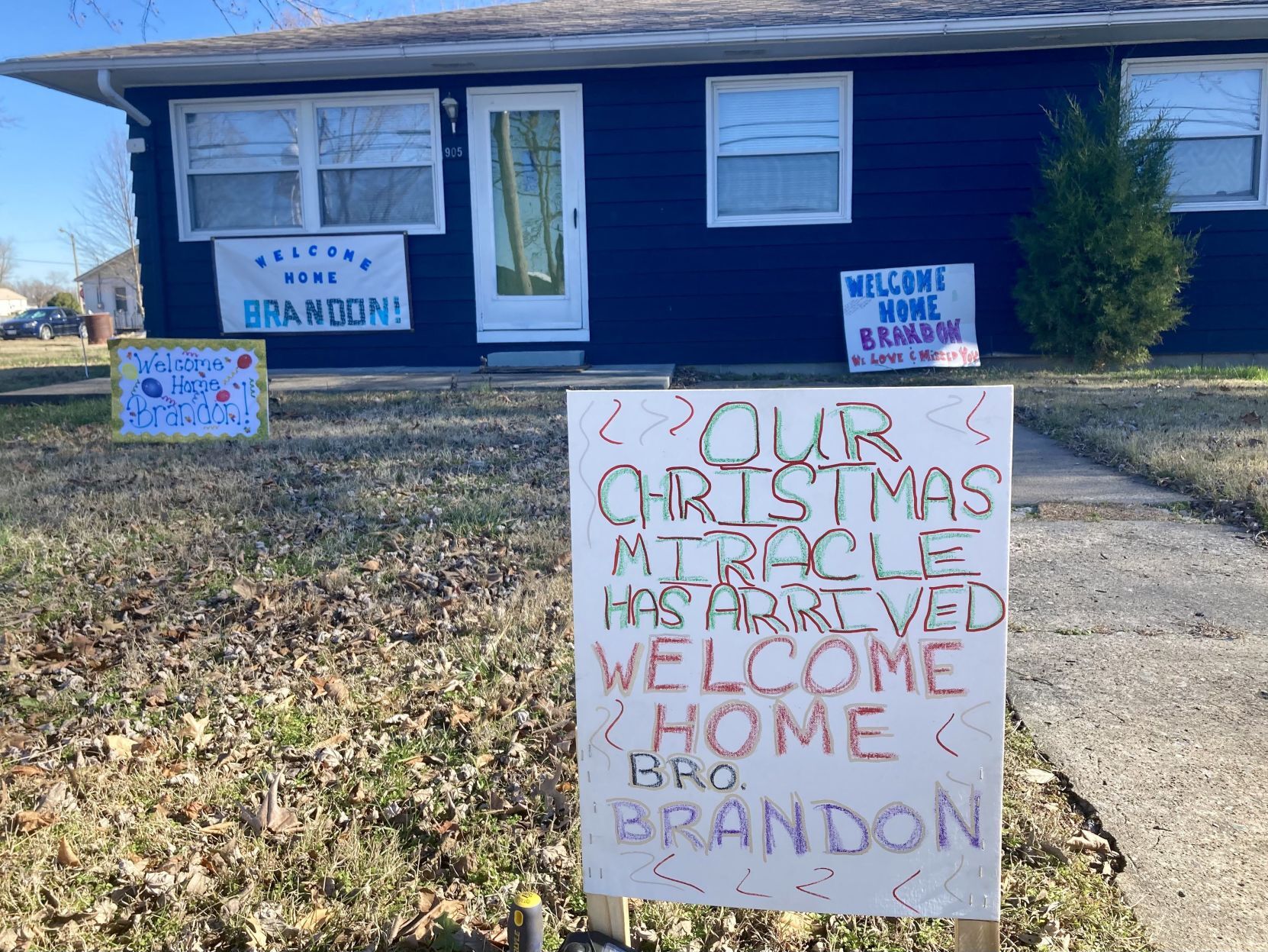 Signs at the Pendergrass home